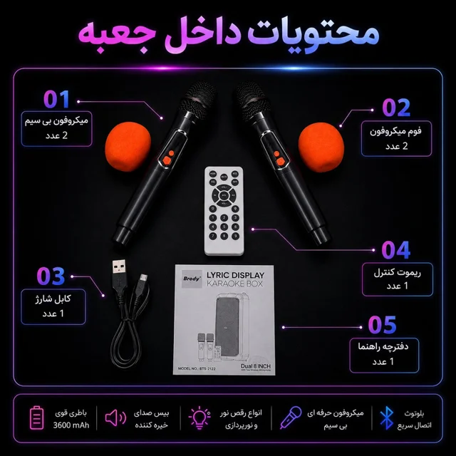 اسپیکر برودو مدل IKARAOKE 1910 103021256